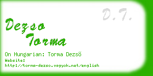 dezso torma business card